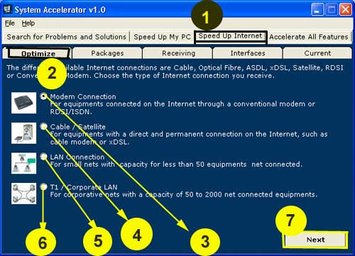 System Accelerator screen shot